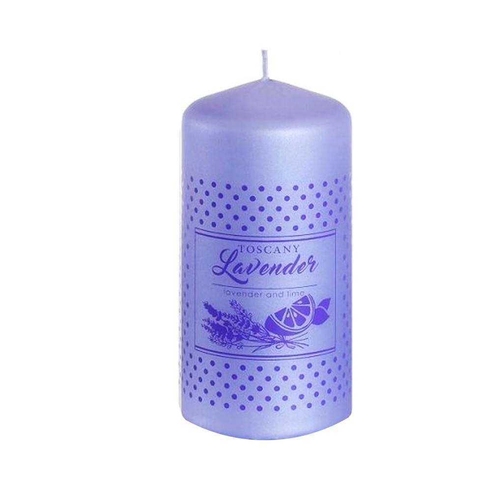 картинка Свеча BARTEK "Тосканская Лаванда" Фиолетовая, колонна 50х100 мм