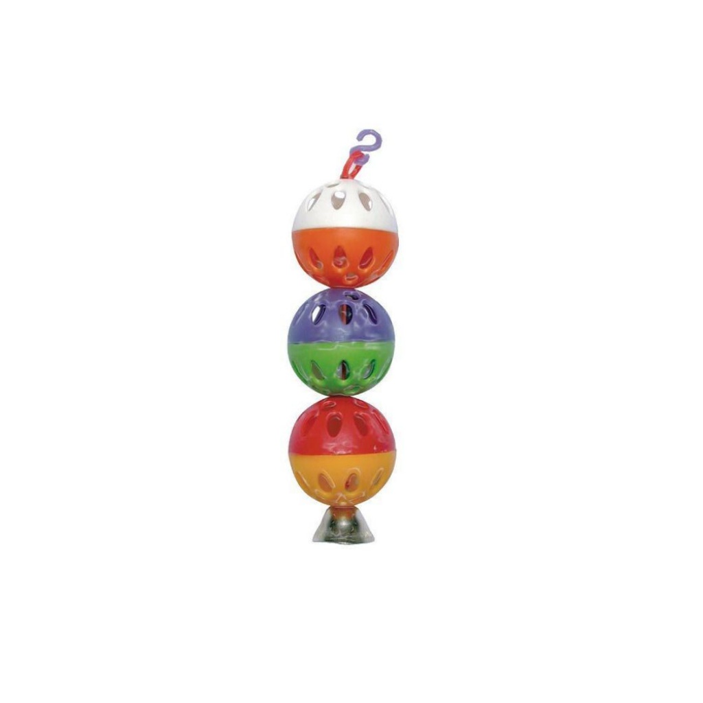 картинка Игрушка для птиц ZooM 3 шарика с колокольчиком