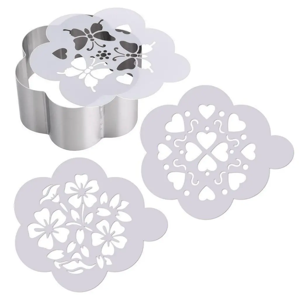 картинка Кулинарная форма "Цветок", 3 трафарета