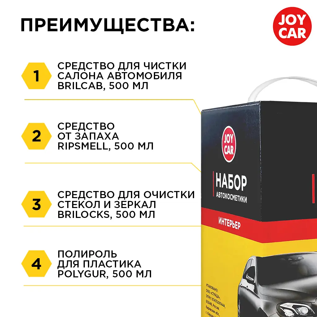 картинка Набор автокосметики Интерьер JOY CAR