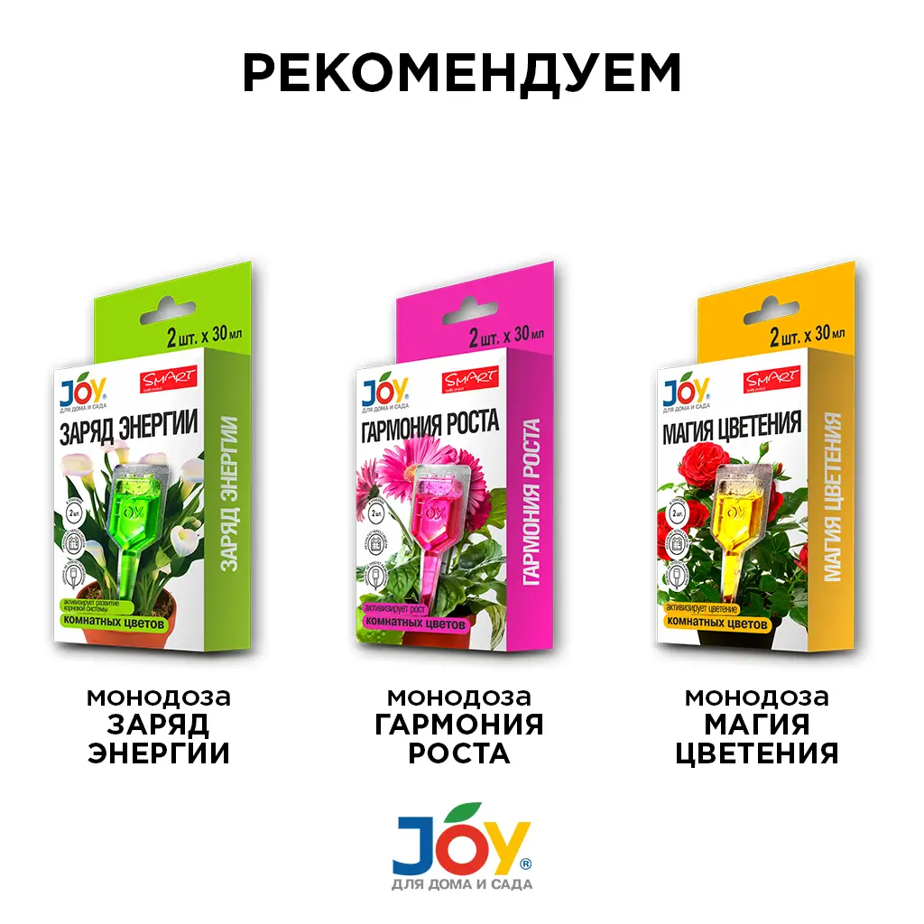 Активатор роста и цветения JOY "Для комнатных растений", 2 таб